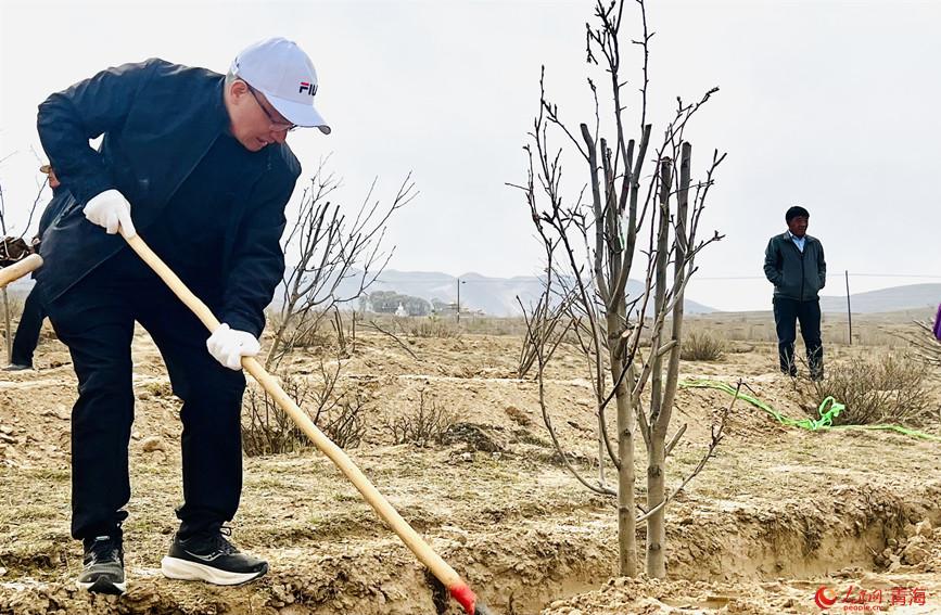 植樹活動現(xiàn)場。人民網(wǎng) 顧斐菲攝